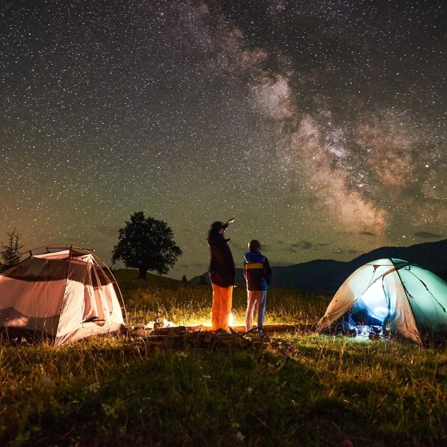 A camp under the stars on a FUN TOUR journey