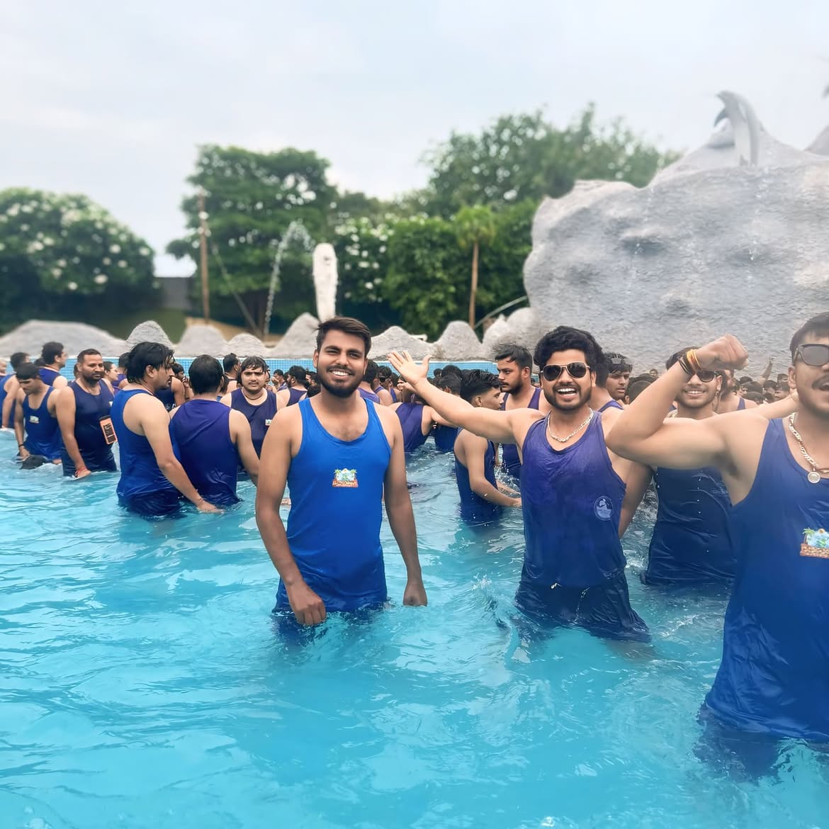 Friends laughing together during a water outing